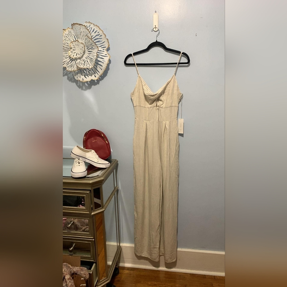 Sienna Sky Cream Striped Jumpsuit
